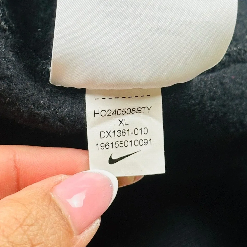 Nike Solo Swoosh Fleece Crew Sweatshirt Men XL Gray Heather Oversized Athleisure